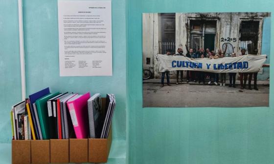 Detalle de la preparación de "Embajada", Movimiento San Isidro Sala de Arte Joven en Madrid