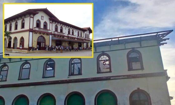 Estación de trenes de Morón antes y después de empezar a deteriorarse