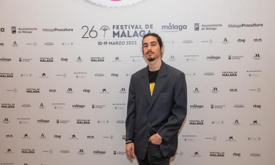 El cineasta cubano Fernando Fraguela en el Festival de Málaga.