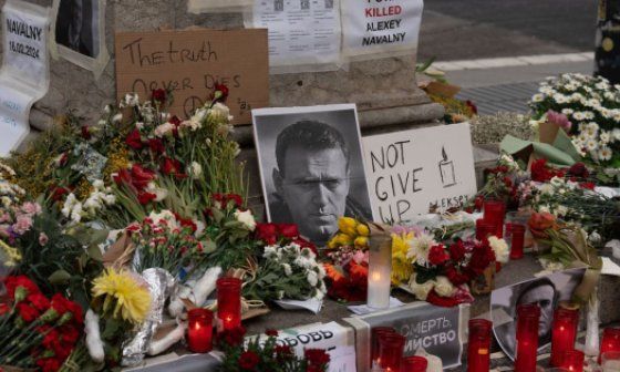 Homenaje a Navalny en Barcelona.