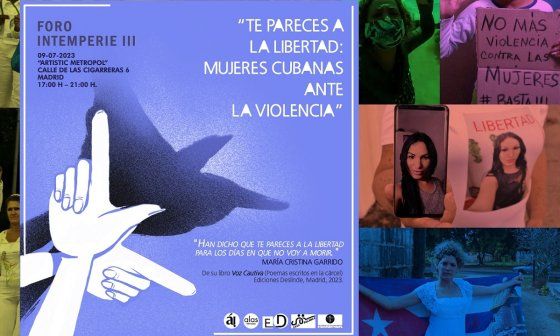 Mujeres cubanas contra la violencia. Foro intemperie III, cartel.
