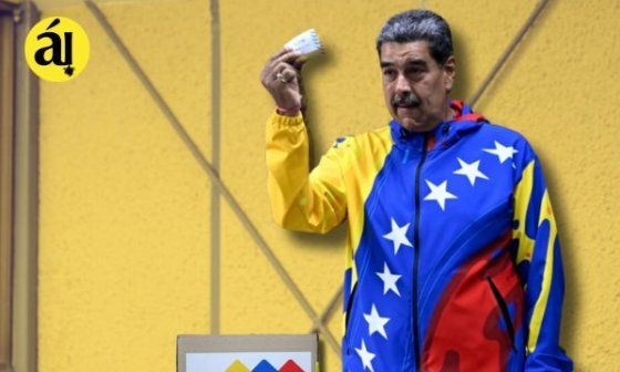 Nicolás Maduro votando en las elecciones de julio de 2024 en Venezuela.