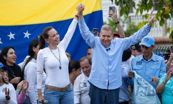 María Corina Machado y Edmundo González, políticos venezolanos.