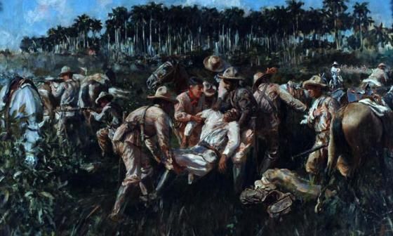 "Muerte de Maceo", pintura de Armando García Menocal.