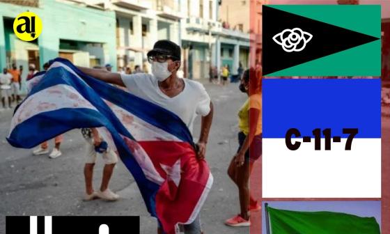 Nuevas banderas surgidas de las protestas en Cuba del 11 de Julio