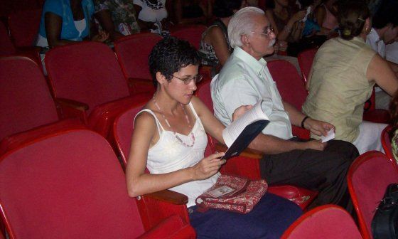 María de Lourdes Mariño durante la gala de graduación número XXX del ISA, en el tetro Mella