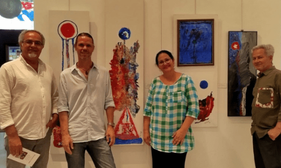 Exposición "4 escritores que pintan" ( Abdul Hadi Sadoun, Charles Olsen R, Ana Díaz y Rafael Vilches Proenza)