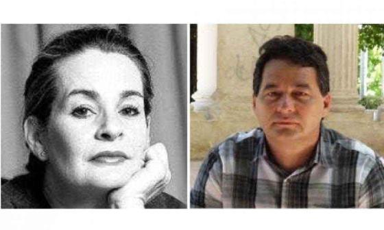 Escritores Ángel Santiesteban y María Elena Cruz Varela