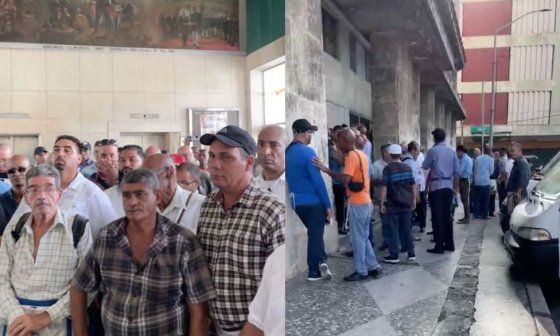 Masones cubanos protestan en la Gran Logia de Cuba.