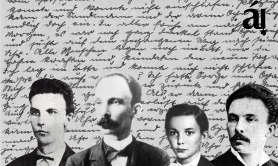 Cuatro imágenes de José Martí. 