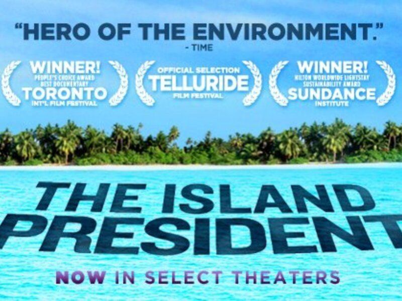 Cartel del documental "El presidente de la isla".