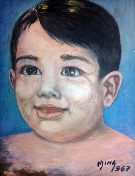 Niño pintado por Mina Pérez.